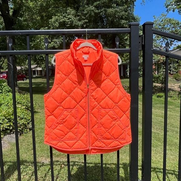 J Crew Neon Down Puffer Vest - Picture 4 of 6